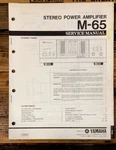 Yamaha M-65 Amplifier Service Manual *original*. Fixed Price $34.97.