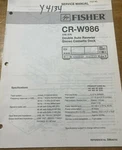 Fisher CR-W986 Stereo Double Cassette Deck Original Service Repair Manual. Fixed Price $14.94.