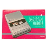 Optimus CTR-107 Portable Cassette Tape Recorder Voice Activated W/ Box Vtg. Fixed Price $50.00.