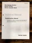 Harman Kardon HK100M HK-100M Cassette Supp. Service Manual *original*. Fixed Price $14.97.