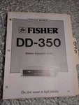 Fisher DD-350 Service Manual Original Repair Book Stereo Tape Deck Player. Fixed Price $27.50.