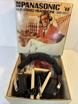 Vintage Panasonic EAH-20 Hi-fi Corded Headphones Black Tested + Paperwork & Box. Fixed Price $39.99.