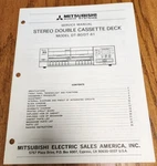 Mitsubishi DT-80/DT-81 Double Cassette Deck Service Manual Oem. Fixed Price $9.50.