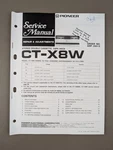 Pioneer CT-X8W Stereo Double Cassette Tape Deck Service Manual D-1834. Fixed Price $54.95.