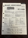 Sharp RT-110 Cassette Tape Deck Service Manual Oem Vintage Diagrams. Fixed Price $15.99.
