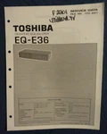 Toshiba EQ-E36 Graphic Equalizer Original Service Repair Manual. Fixed Price $19.94.