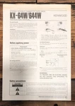 Kenwood KX-64W KX-644W Cassette Owners / User Manual *original*. Fixed Price $19.97.