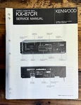 Kenwood KX-87CR Cassette Service Manual *original*. Fixed Price $14.97.