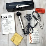 Vtg Sony Cardioid Dynamic Microphone F-27 + Realistic Y-adapter Cable Tested. Fixed Price $24.99.