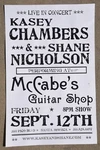 Kasey Chambers 1999 Concert Poster Mccabes Guitar Shop Santa Monica. Fixed Price $40.00.