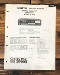 Onkyo TA-2120 Cassette Service Manual *original*. Fixed Price $14.97.