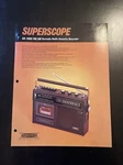 Original 1973 Superscope By Marantz CR-1000 Am/fm Cassette Recorder Sales Sheet. Fixed Price $13.49.