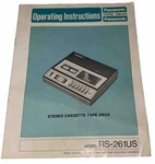 Panasonic RS-261US RS261US Operating Instructions Manual. Fixed Price $11.98.
