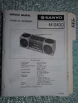 Sanyo M-S400 MS400 Service Manual Original Repair Book Stereo Boombox Radio. Fixed Price $25.00.