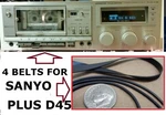 4-PACK Of For Sanyo Plus D45 U.s. Shipping (4 New Belts)!. Fixed Price $14.85.