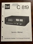 Dual C819 C-819 Cassette Tape Deck Service Manual Original Genuine Oem. Fixed Price $14.99.
