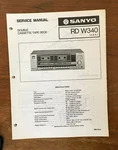 Sanyo Rd W340 Tape Cassette Deck Service Manual *original*. Fixed Price $11.98.