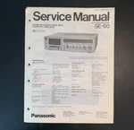 Panasonic SE-60 Fm/am Cassette Deck Original Service Manual (+supplement) 1981. Fixed Price $14.99.