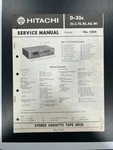 Hitachi Service Manual Stereo Cassette Tape Deck D-35S May 1980 No. 1366. Fixed Price $9.99.
