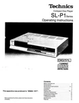 Technics SL-P1 Cd Player Owners Instruction Manual Reprint. Fixed Price $22.24.