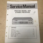Original Proton Service Manuals For Audio Stereo Components. Fixed Price $10.98.