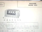 Rauland 1835 Amplifier Schematics & Data Parts Sams Photofact 60-17. Fixed Price $5.90.