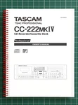 Tascam CC-222 Mkiv In 1 Owners Manual User Reference 43 Pages Usa Made. Fixed Price $18.95.