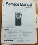 Panasonic Rn 162 Service Manual Original Repair Book Micro Cassette Tape Deck. Fixed Price $19.98.