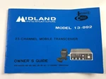 Midland Model 13-892 23-CHANNEL Mobile Transceiver Owner's Guide Manualcb Radio. Fixed Price $9.99.