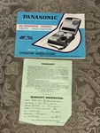 Vintage Panasonic All Transistor Portable Tape Recorder Box W Case & Papers. Fixed Price $30.00.