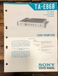 Sony TA-E86B / Preamplifier Service Manual *original*. Fixed Price $34.97.
