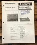 Sanyo RD-W566A Cassette Service Manual *original*. Fixed Price $11.97.
