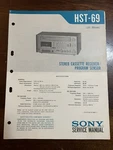 Sony HST-69 Cassette Receiver Program Sensor Service Manual Oem Vintage Diagrams. Fixed Price $9.99.