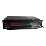 Vtg Sonic Clock Radio Am/fm Electronic Digital Model CR100B Brown & Black. Fixed Price $16.85.
