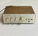 Vintage Realistic SA-102 Integrated Stereo Amplifier Dented Power On. Fixed Price $42.00.