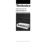 Technics RS-B33W Tape Deck Owners Instruction Manual. Fixed Price $19.99.