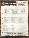Hitachi D-W800 Cassette Service Manual *original*. Fixed Price $14.97.