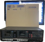 1980S Sharp RT-W800 Black Double Auto Reverse Cassette Tape Deck Player Dubbing. Fixed Price $20.00.