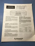 Pioneer CT-W501R / CT-W451R Instruction Booklet. Fixed Price $9.98.