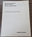 Harman Kardon HK2500 Cassette Technical Manual - Oem. Fixed Price $10.00.
