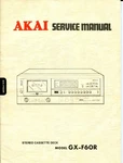 Vintage Akai Model GX-F60R Stereo Cassette Deck Service & Preliminary Manuals. Fixed Price $36.00.