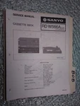 Sanyo RD-W566A Service Manual Original Repair Book Stereo Tape Deck Player. Fixed Price $19.98.