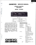 Onkyo TA-RW66 Stereo Cassette Tape Deck, Original Service Manual. Fixed Price $20.00.