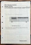 Harman Kardon Cassette Supp. Service Manual *original*. Fixed Price $19.97.