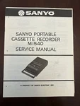 Sanyo M1540 Portable Cassette Tape Recorder Service Manual Vintage Oem Diagrams. Fixed Price $14.99.