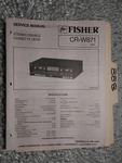 Fisher CR-W871 Service Manual Original Repair Book Stereo Dual Tape Deck. Fixed Price $19.98.