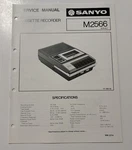 Sanyo.july /78/M2566 Cassette Recorder Service Manual. Fixed Price $20.00.