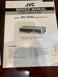 Jvc KD-V220 KDV220 A/b/c/e/g/j/u Repair Service Manual From The Usa **original**. Fixed Price $13.99.