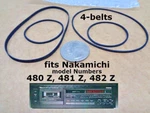 Kit For Nakamichi Cassette Deck 481 Z, 480 482 (lot Of (4) Belts) New. Fixed Price $15.35.