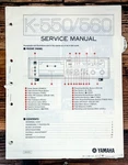 Yamaha K-550 K-560 Cassette Service Manual *original*. Fixed Price $24.97.